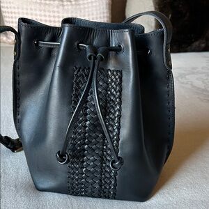 The Sak Black Leather Bucket Bag